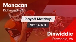 Matchup: Monacan  vs. Dinwiddie  2016