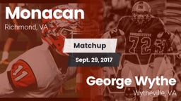 Matchup: Monacan  vs. George Wythe  2017