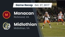 Recap: Monacan  vs. Midlothian  2017