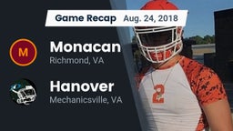 Recap: Monacan  vs. Hanover  2018