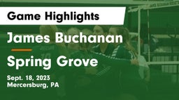 James Buchanan  vs Spring Grove  Game Highlights - Sept. 18, 2023