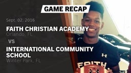 Recap: Faith Christian Academy vs. International Community School 2016