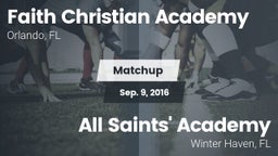 Matchup: Faith Christian vs. All Saints' Academy  2016