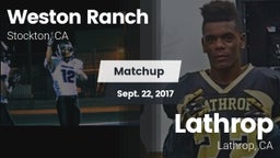 Matchup: Weston Ranch High vs. Lathrop  2016