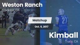 Matchup: Weston Ranch High vs. Kimball  2017