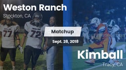 Matchup: Weston Ranch High vs. Kimball  2018