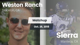 Matchup: Weston Ranch High vs. Sierra  2018