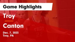 Troy  vs Canton  Game Highlights - Dec. 7, 2023