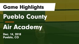 Pueblo County  vs Air Academy  Game Highlights - Dec. 14, 2018