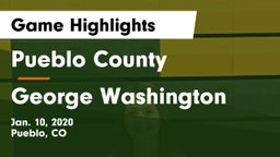 Pueblo County  vs George Washington  Game Highlights - Jan. 10, 2020