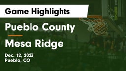 Pueblo County  vs Mesa Ridge  Game Highlights - Dec. 12, 2023