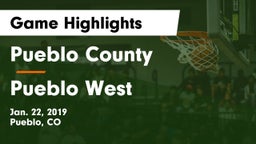 Pueblo County  vs Pueblo West  Game Highlights - Jan. 22, 2019