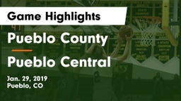 Pueblo County  vs Pueblo Central  Game Highlights - Jan. 29, 2019