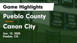 Pueblo County  vs Canon City  Game Highlights - Jan. 13, 2020