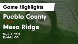 Pueblo County  vs Mesa Ridge  Game Highlights - Sept. 7, 2019