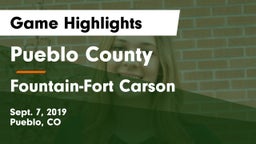 Pueblo County  vs Fountain-Fort Carson  Game Highlights - Sept. 7, 2019