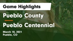Pueblo County  vs Pueblo Centennial  Game Highlights - March 18, 2021