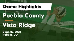 Pueblo County  vs Vista Ridge  Game Highlights - Sept. 20, 2022