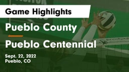 Pueblo County  vs Pueblo Centennial Game Highlights - Sept. 22, 2022