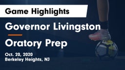 Governor Livingston  vs Oratory Prep  Game Highlights - Oct. 20, 2020