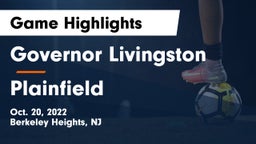 Governor Livingston  vs Plainfield  Game Highlights - Oct. 20, 2022