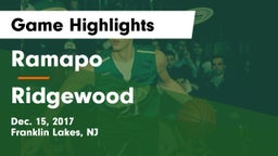 Ramapo  vs Ridgewood  Game Highlights - Dec. 15, 2017