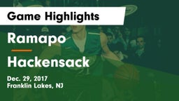 Ramapo  vs Hackensack Game Highlights - Dec. 29, 2017
