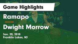 Ramapo  vs Dwight Morrow Game Highlights - Jan. 20, 2018