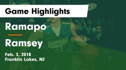 Ramapo  vs Ramsey Game Highlights - Feb. 3, 2018