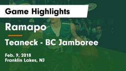 Ramapo  vs Teaneck - BC Jamboree Game Highlights - Feb. 9, 2018