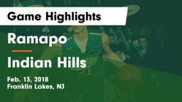 Ramapo  vs Indian Hills Game Highlights - Feb. 13, 2018