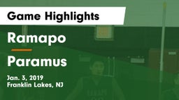 Ramapo  vs Paramus Game Highlights - Jan. 3, 2019