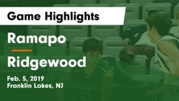 Ramapo  vs Ridgewood Game Highlights - Feb. 5, 2019