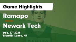 Ramapo  vs Newark Tech  Game Highlights - Dec. 27, 2023