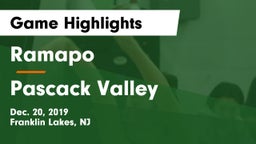 Ramapo  vs Pascack Valley  Game Highlights - Dec. 20, 2019