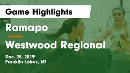 Ramapo  vs Westwood Regional  Game Highlights - Dec. 28, 2019