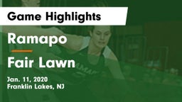 Ramapo  vs Fair Lawn  Game Highlights - Jan. 11, 2020