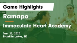 Ramapo  vs Immaculate Heart Academy  Game Highlights - Jan. 23, 2020