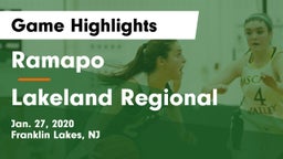 Ramapo  vs Lakeland Regional  Game Highlights - Jan. 27, 2020
