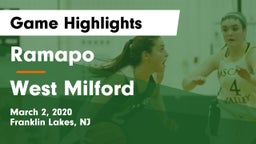 Ramapo  vs West Milford  Game Highlights - March 2, 2020