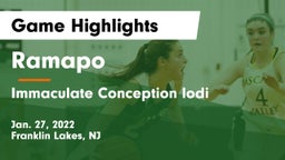 Ramapo  vs Immaculate Conception lodi Game Highlights - Jan. 27, 2022