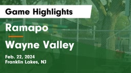 Ramapo  vs Wayne Valley  Game Highlights - Feb. 22, 2024