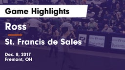 Ross  vs St. Francis de Sales  Game Highlights - Dec. 8, 2017