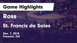 Ross  vs St. Francis de Sales  Game Highlights - Dec. 7, 2018
