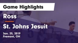 Ross  vs St. Johns Jesuit  Game Highlights - Jan. 25, 2019
