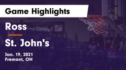 Ross  vs St. John's  Game Highlights - Jan. 19, 2021