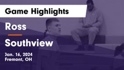 Ross  vs Southview  Game Highlights - Jan. 16, 2024