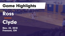 Ross  vs Clyde  Game Highlights - Nov. 23, 2018