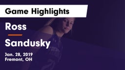 Ross  vs Sandusky  Game Highlights - Jan. 28, 2019