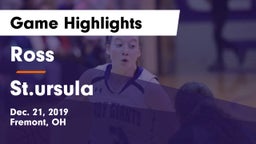 Ross  vs St.ursula  Game Highlights - Dec. 21, 2019